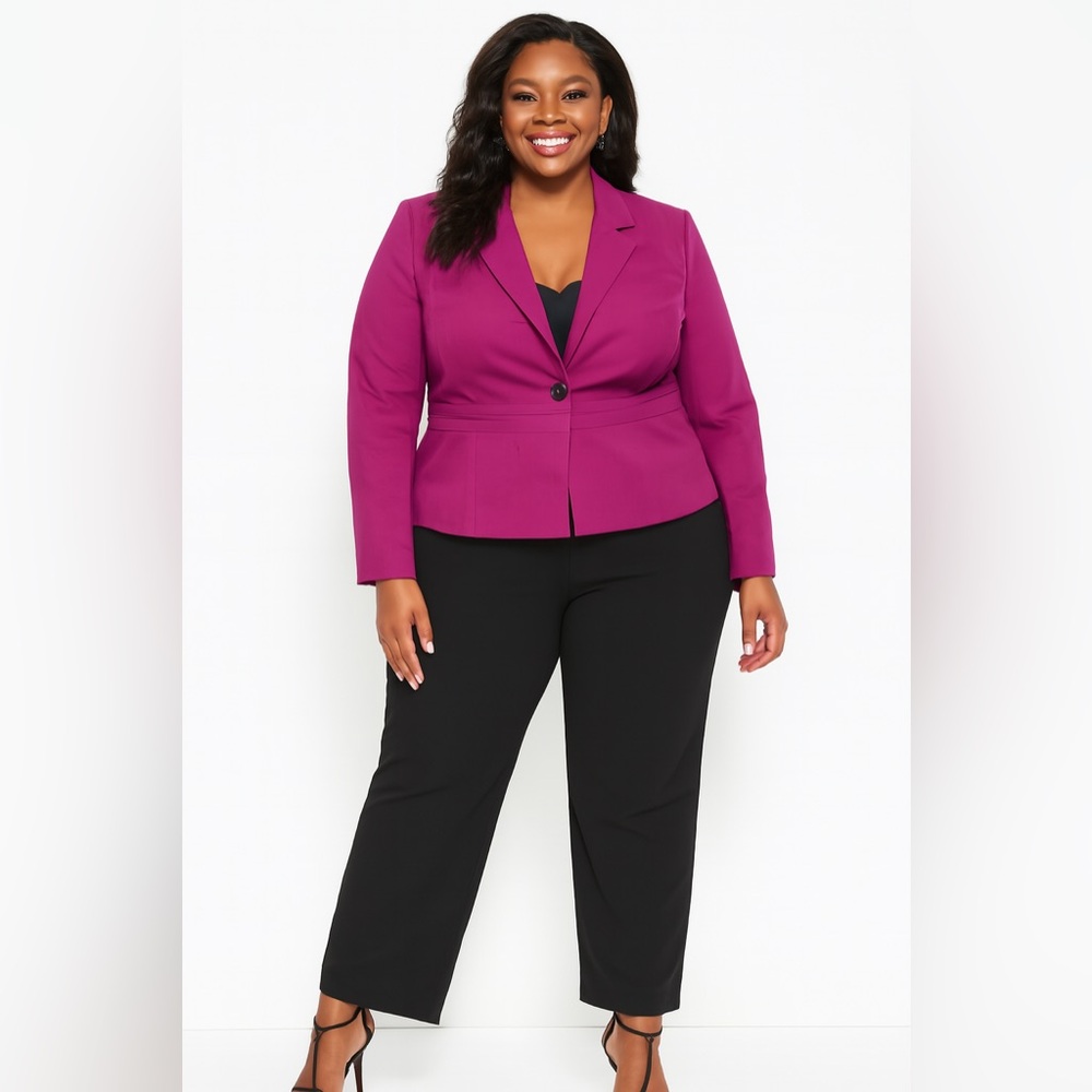 Black Label by EVAN PICONE
Fuchsia Blazer Size 16 - Picture 3 of 9